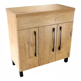  Fürdőszoba szekrény pulttal, álló 80 tölgy padlás