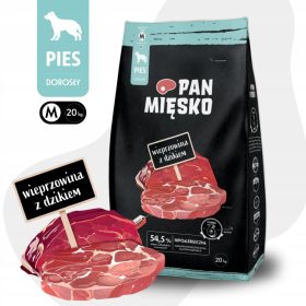    Pan Mięsko Karma DOG sertéshús vaddisznóval ropogós M 20kg