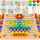 Montessori játék - Fa puzzle MONTESSORI golyós mozaik puzzle