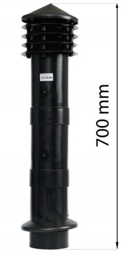 Szellőzőnyílás fi 110 tubus/rozetta L FEKETE