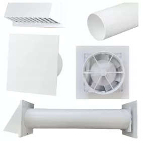   Fürdőszoba ventilátor - FÜRDŐSZOBAI VENTILÁTOR KÉSZLET 100 Nedvességérzékelő