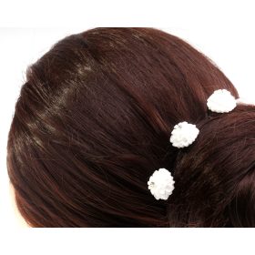 Gyermek hajcsat - O317n dekoratív haj zsemle 20db esküvő