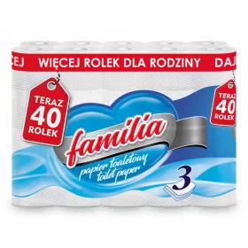   Vécé papír - Mega paka 40 hengeres familia fehér WC -papír