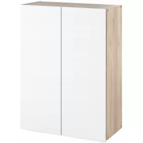 Függő fürdőszoba szekrény 60 cm fehér sonoma tölgy