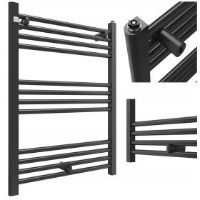   Gránitán vizes fürdőszobai radiátor 384 W 600 x 800 mm fekete