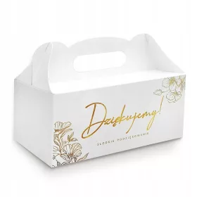 Aranyozott keresztelő torta doboz, 10 db