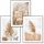 Poszter - Boho set 3 festmény 30x40 természet bézs poszter #12
