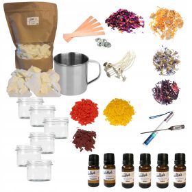   Gyertya kiegészítők - DIY SZÓJAGYERTYA KÉSZÍTŐ KÉSZLET 8db Viasz Ajándék