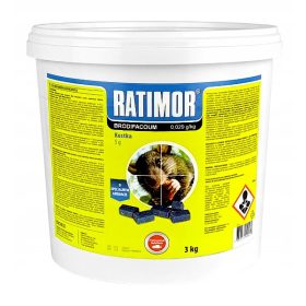   Egerek és patkányok elleni védelem - RATIMOR kocka 3 kg, erős méreg Egereknek és patkányoknak