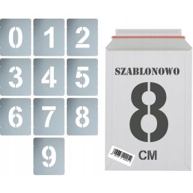   Stencil festéshez - Újrafelhasználható festési sablonok 8 cm -es készlet