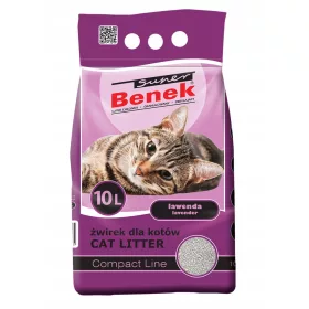   Alom nyulaknak és kis rágcsálóknak - Bentonite kavicsos Super Benek 10l Lavenda Compact