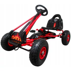   Gokart gyerekeknek - Lengyel szánkó Viva + eltávolítható háttámla + matrac