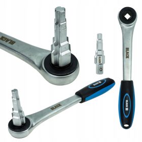   Szerszámkészletek - A csavarhúzó kulcsa egy fokozatos racsnis segítségével