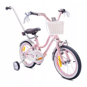  Gyermek kerékpár - Kerékpár egy lány számára 14 hüvelykes szívbikeri rózsaszín