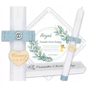   Keresztelő gyertya - Keresztelés gyertyarabe ametiszt glamour baptizmus ml