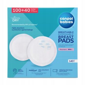    Canpol baby 1/654 szoptatóbetét öntapadó csíkkal, 140 db, fehér