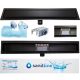 SANITLINE Lineáris lefolyó 100 BLACK GLASS / CZ MATT