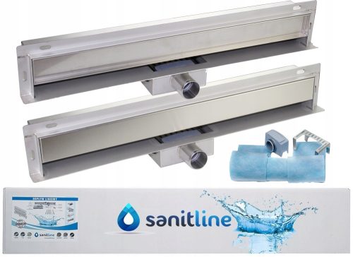 SANITLINE Lineáris fali lefolyó 100cm 52mm SZETT