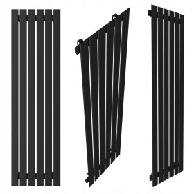   MC MONTANA 1011 W vizes fürdőszoba radiátor 450 x 1600 mm fekete