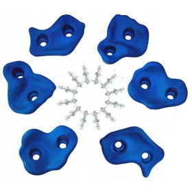 Hegymászó kövek Fogantyúk 6 KÉK + csavarok