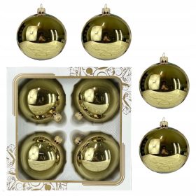   Karácsonyi díszek - Bables -készlet 4 buborékbuborék arany arany 10 cm