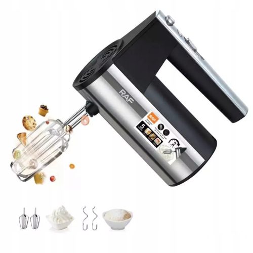 Kézi mixer - Keverő kézműves konyhai munka 800W Turbo 5 Gears