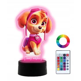   Gyermek éjszakai lámpa - Éjszakai lámpa 3D LED nyomtatással PSS Patrol Skye