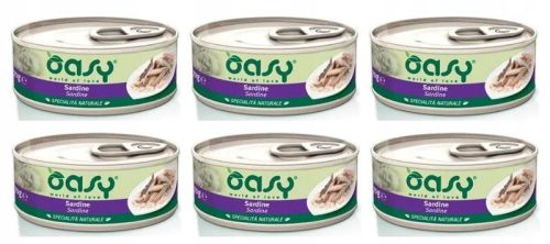 Konzerv macskáknak - Oasy természetes felnőtt Sardyki 6x150g