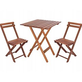   Kerti asztal, fotel - + 2 táblázat 2 szék beállítva, kattintással összehajtva, kemping