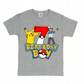  Gyerek póló - Gyerek T -piró a Pikachu Pokemon 7. születésnapjára