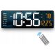 Óra - Led Clock 6626 falióra fehér, fekete, zöld árnyalatok, 38,7 cm