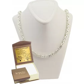  Férfi ezüst Royal Weave lánc 4,00 mm Full Diamond 925