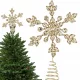 Karácsonyi díszek - Spitz csillag hegy a karácsonyfa aranykristályokhoz