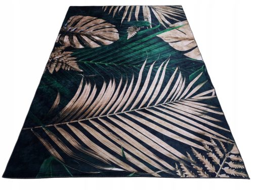 Szőnyeg, szőnyege - DIGITAL JUNGLE szőnyeg monstera pálmalevél 160x230 üveg zöld arany