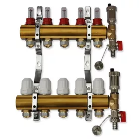 Padlófűtés elosztó 6 padlófűtéshez