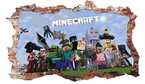 Gyermekszoba dekoráció - Minecraft Wall matricák játékdekoráció 70x46 cm