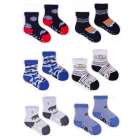   Zoknik a csecsemőknek - 6 CSOMAGOS CSÚSZÁSGÁTLÓ Frottírzokni, meleg 17-19