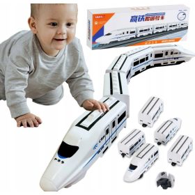 Sorban egy könnyű és könnyű vonatmozdonyval