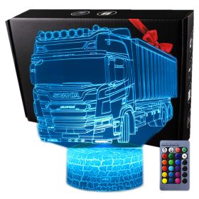   Gyermek éjszakai lámpa - 3D LED LEP USB meghajtó TIR TIR SCANIA