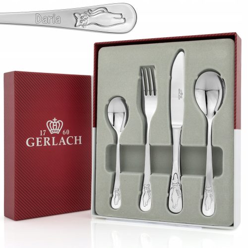 Gyermek evőeszközök - Gyerek evőeszközök + gravírozás Gerlach utalvány tonna cica