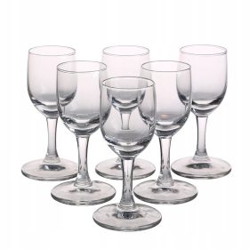   Borospoharak - Gyémánt szárú vodkás poharak, 35 ml-es 6 db-os készlet
