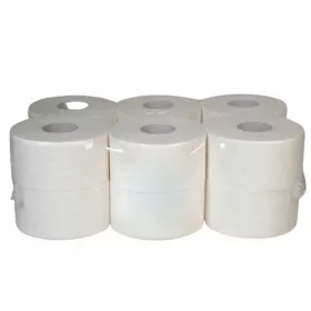 Vécé papír - Jumbo cellulóz fehér WC -papír 12 darab