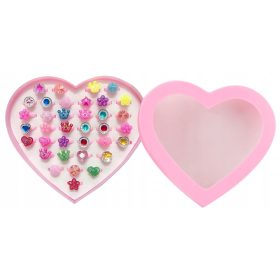   Gyűrű gyerekeknek - Gyűrűk lányoknak gyermekek ékszerek 36 db