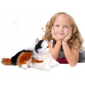    Mascot macska plüss plüss nagymacska, mint egy élő ajándék, hosszú bújós játék