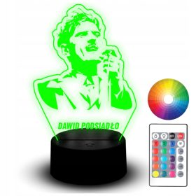   Gyermek éjszakai lámpa - LED ÉJSZAKAI LÁMPA DAWID PODSIADŁO 3D AJÁNDÉK NÉV