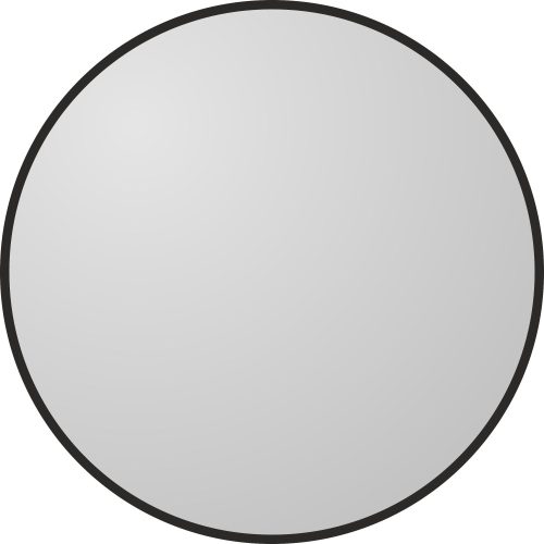 Fürdőszoba tükör - Galakor kerek fali tükör, fekete, 90 cm