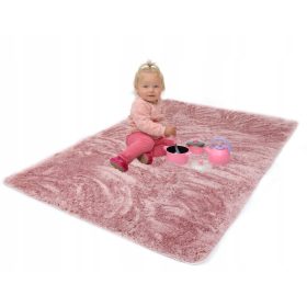   Gyermek szőnyeg - Puha plüss gyermek szőnyeg rózsaszín 140x200cm