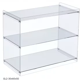 Vitrin, Könyvespolc, Polc, Vitrin 30x60x50cm PLEXI-ből