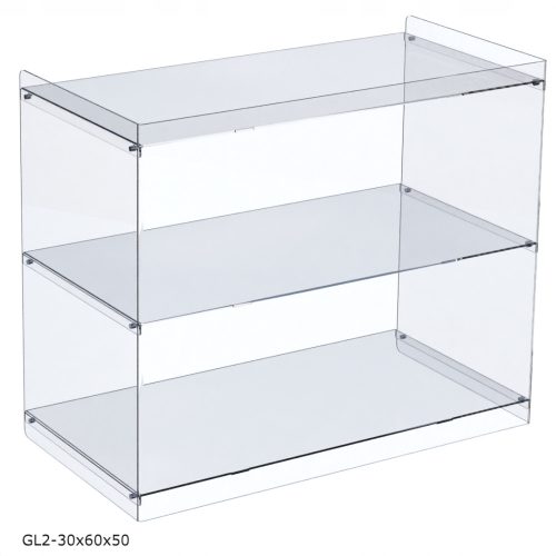 Vitrin, Könyvespolc, Polc, Vitrin 30x60x50cm PLEXI-ből