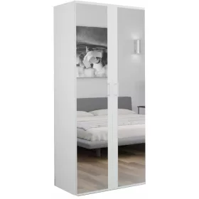   Szekrény 2 Sydney White 2 tükrök 80x190 a nappali számára